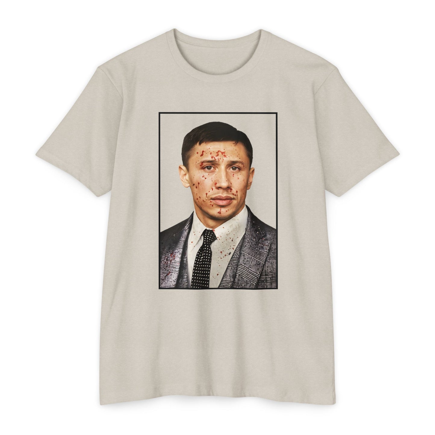 Gennady Golovkin GGG Blood Splatter Boxing Unisex CVC Cotton Blend Jersey T-shirt - Kings Origin Apparel
