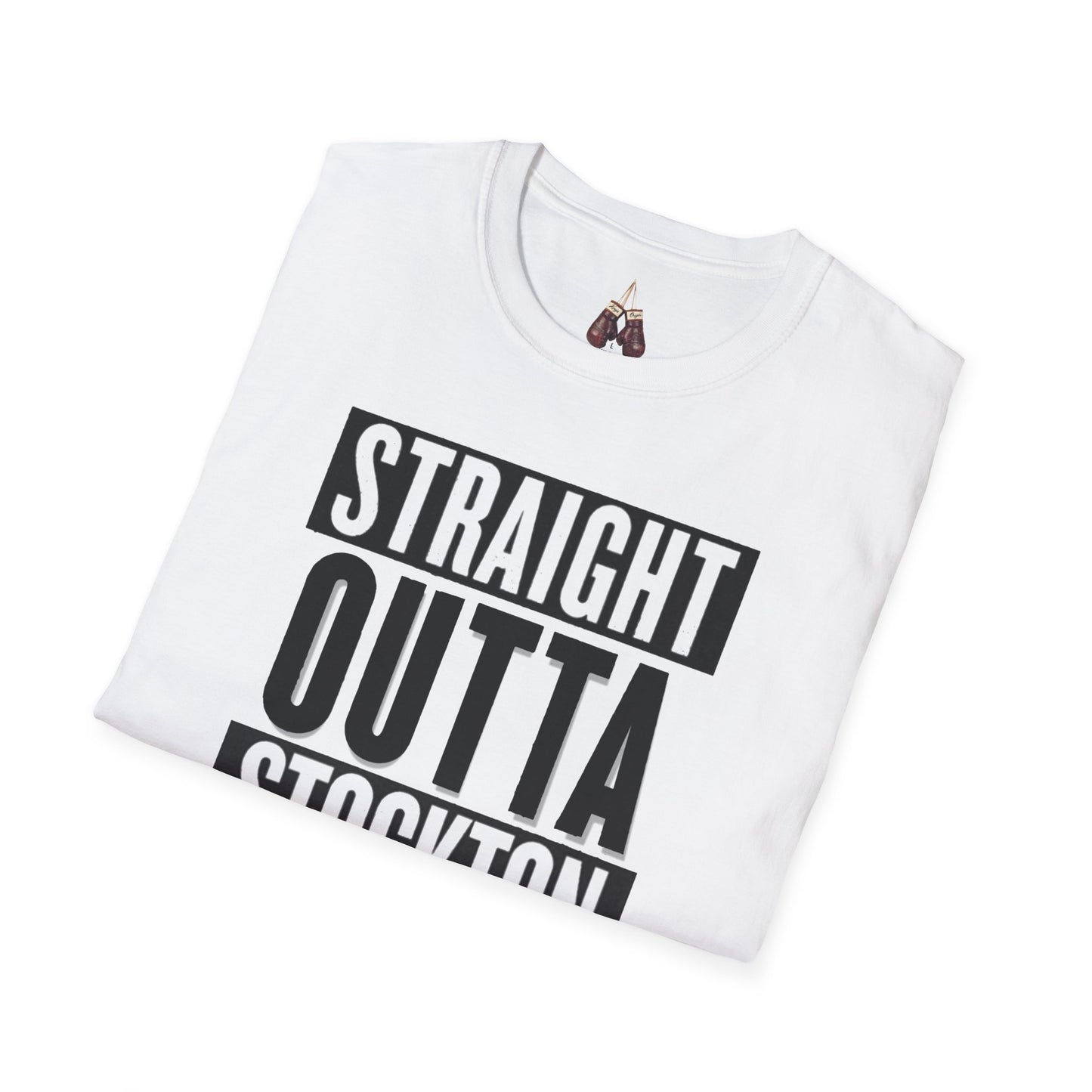 Straight Outta Stockton Unisex Softstyle T-Shirt, Show your unwavering support for Nick Diaz with this premium quality shirt - Kings Origin Apparel