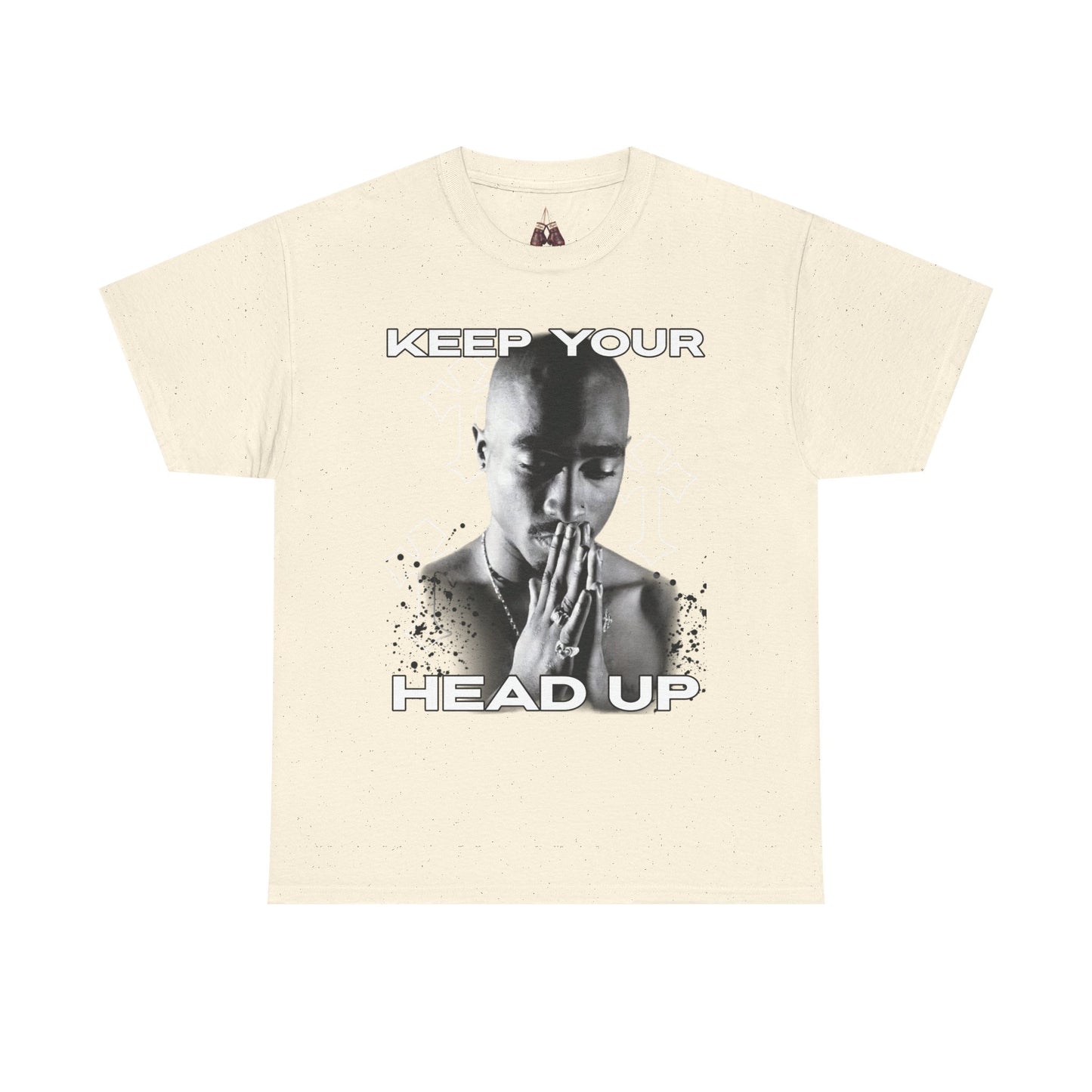 Tupac Hip Hop Shirt Unisex Heavy Cotton Tee - "Keep Your Head Up" T-Shirt for Motivation & Inspiration, Perfect Gift for Music Lovers, Streetwear, - Kings Origin Apparel