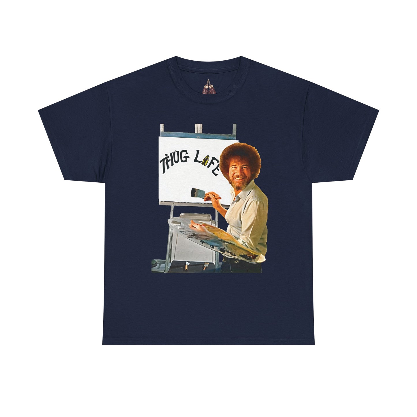 Bob Ross X Thug Life- Unisex HeavyWeight Cotton Tee - Kings Origin Apparel