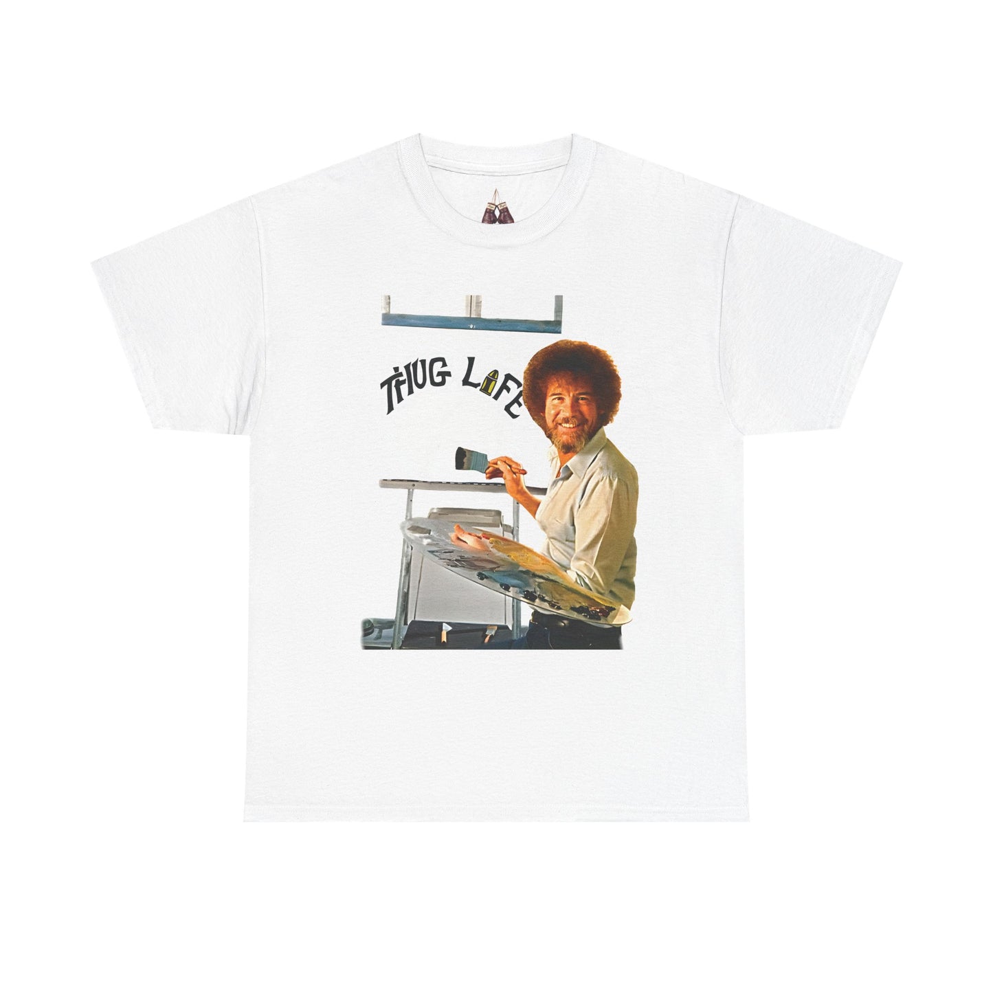 Bob Ross X Thug Life- Unisex HeavyWeight Cotton Tee - Kings Origin Apparel
