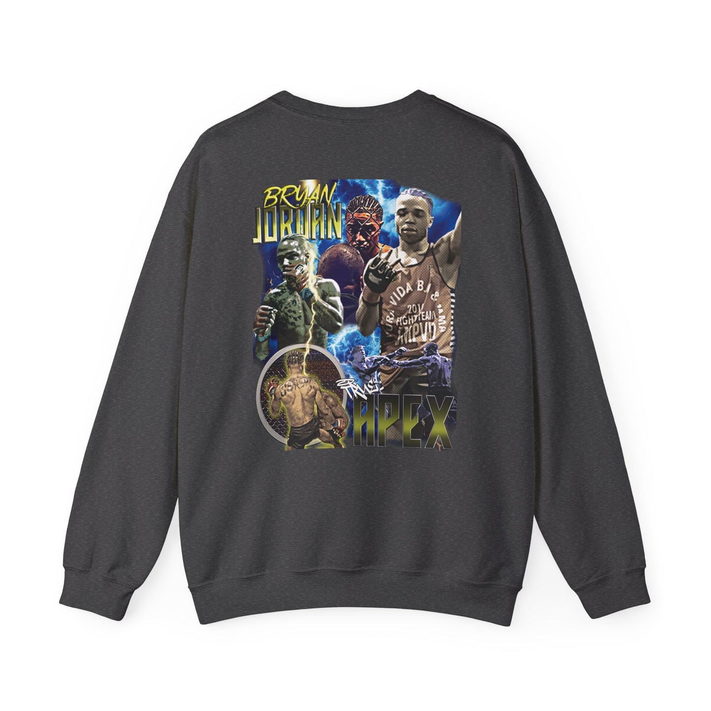 Bryan Jordan Apex MMA Sweatshirt Front and Back
