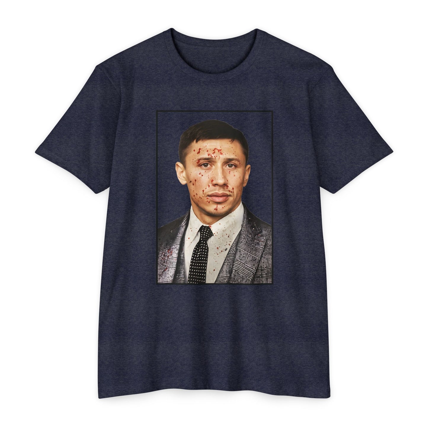 Gennady Golovkin GGG Blood Splatter Boxing Unisex CVC Cotton Blend Jersey T-shirt - Kings Origin Apparel