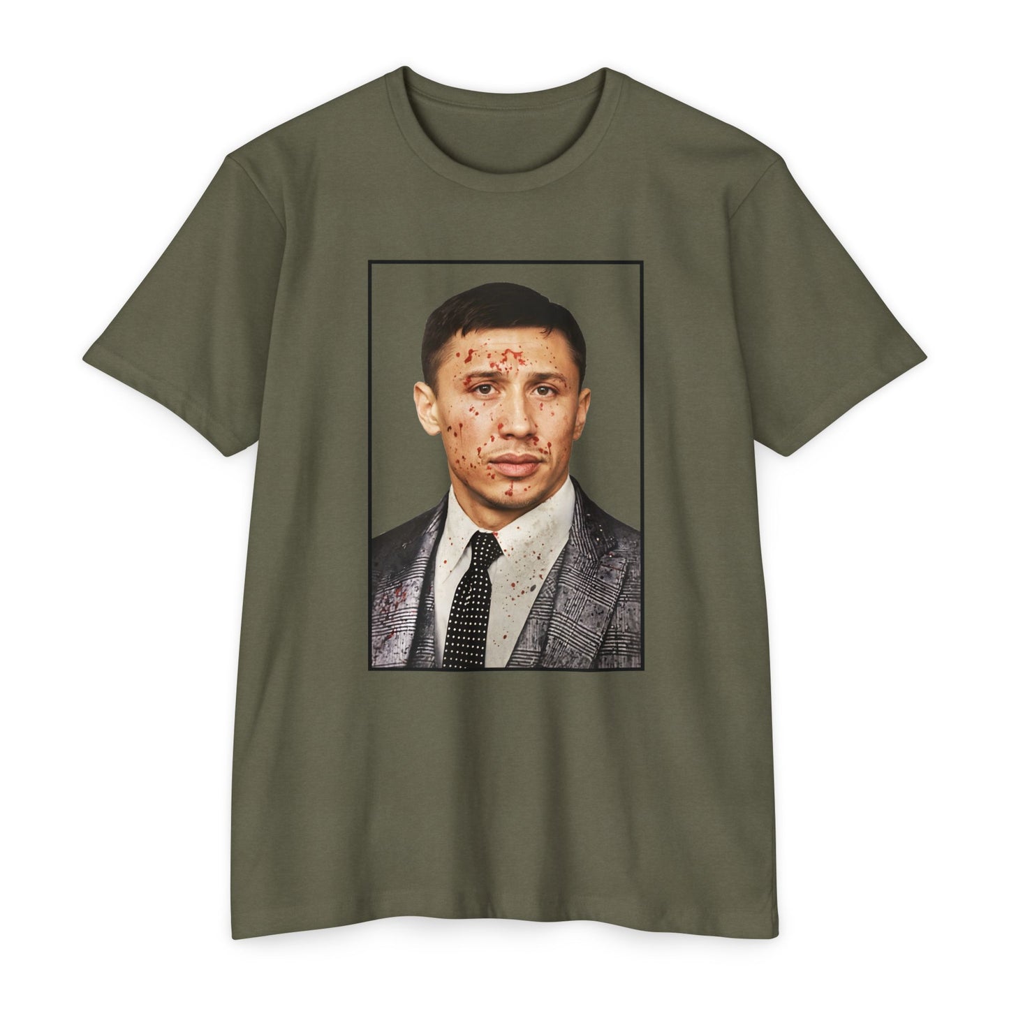 Gennady Golovkin GGG Blood Splatter Boxing Unisex CVC Cotton Blend Jersey T-shirt - Kings Origin Apparel