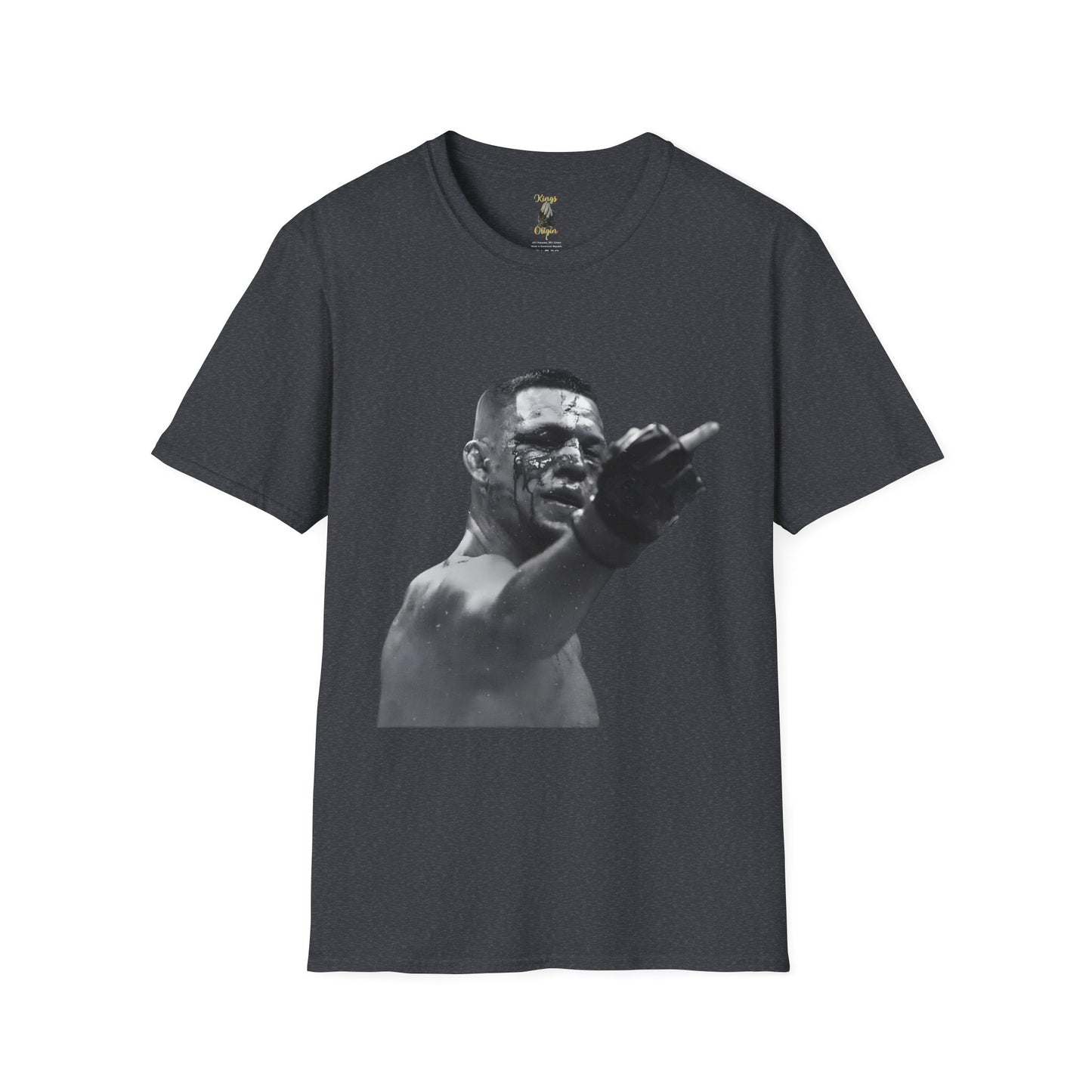 Nate Diaz Middle Finger- Unisex Softstyle T-Shirt - Kings Origin Apparel
