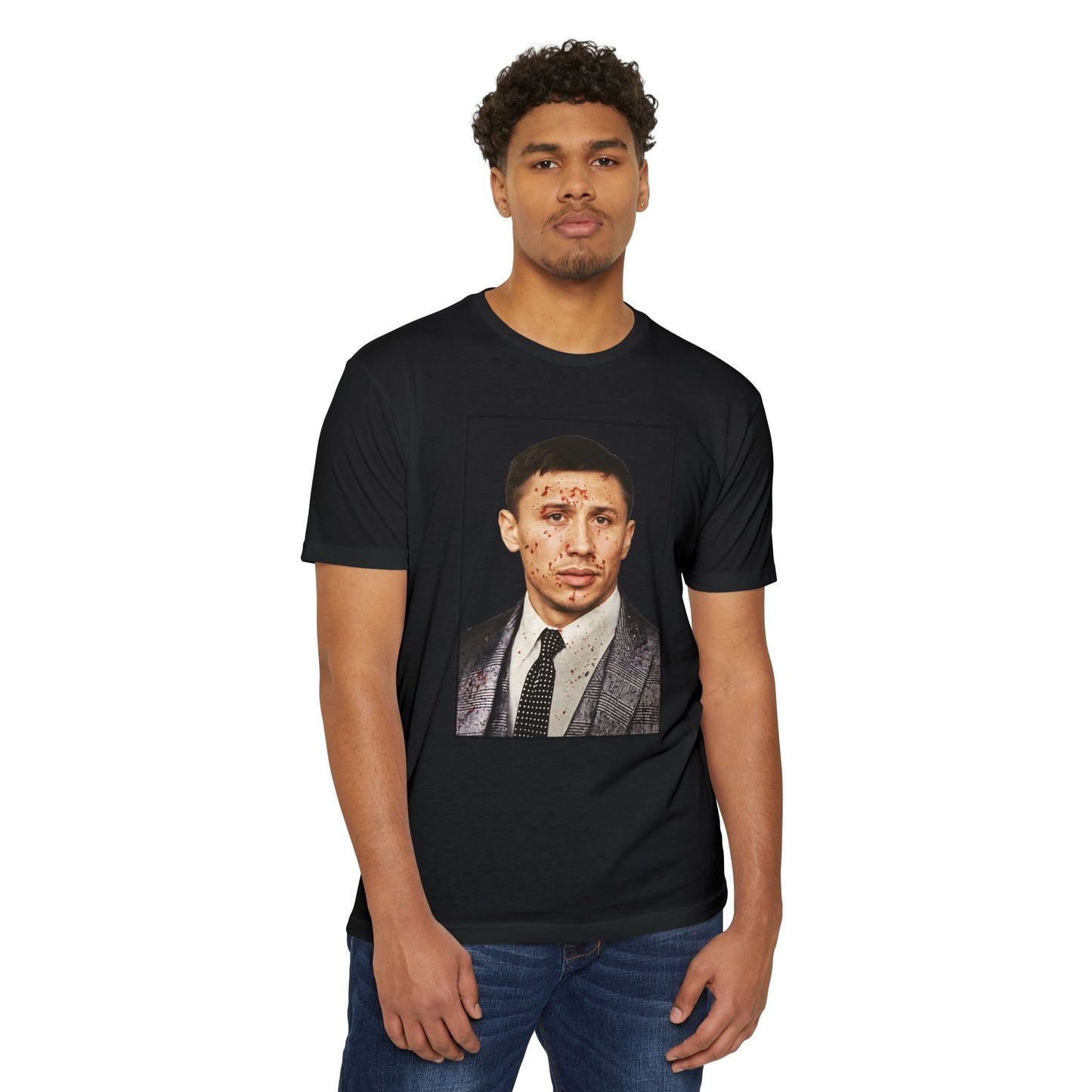 Gennady Golovkin GGG Blood Splatter Boxing Unisex CVC Cotton Blend Jersey T-shirt - Kings Origin Apparel