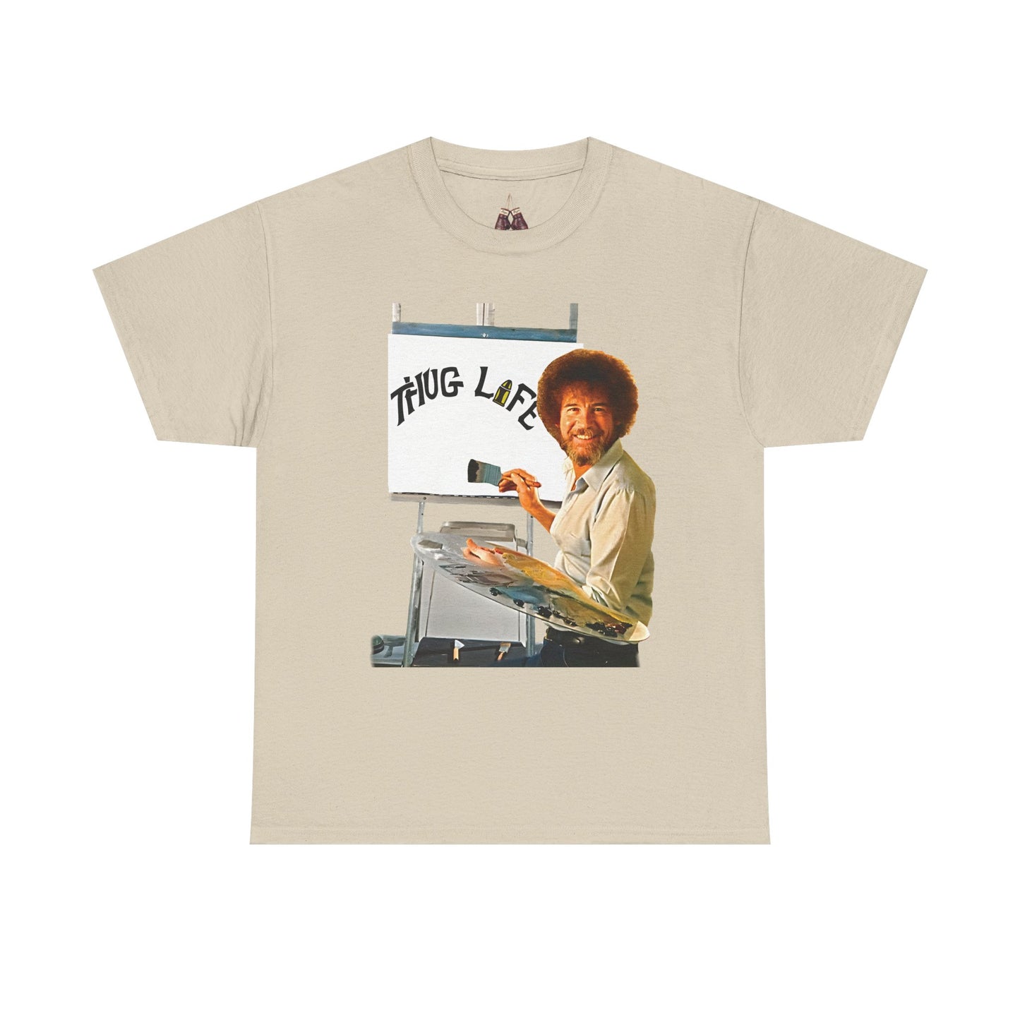 Bob Ross X Thug Life- Unisex HeavyWeight Cotton Tee - Kings Origin Apparel