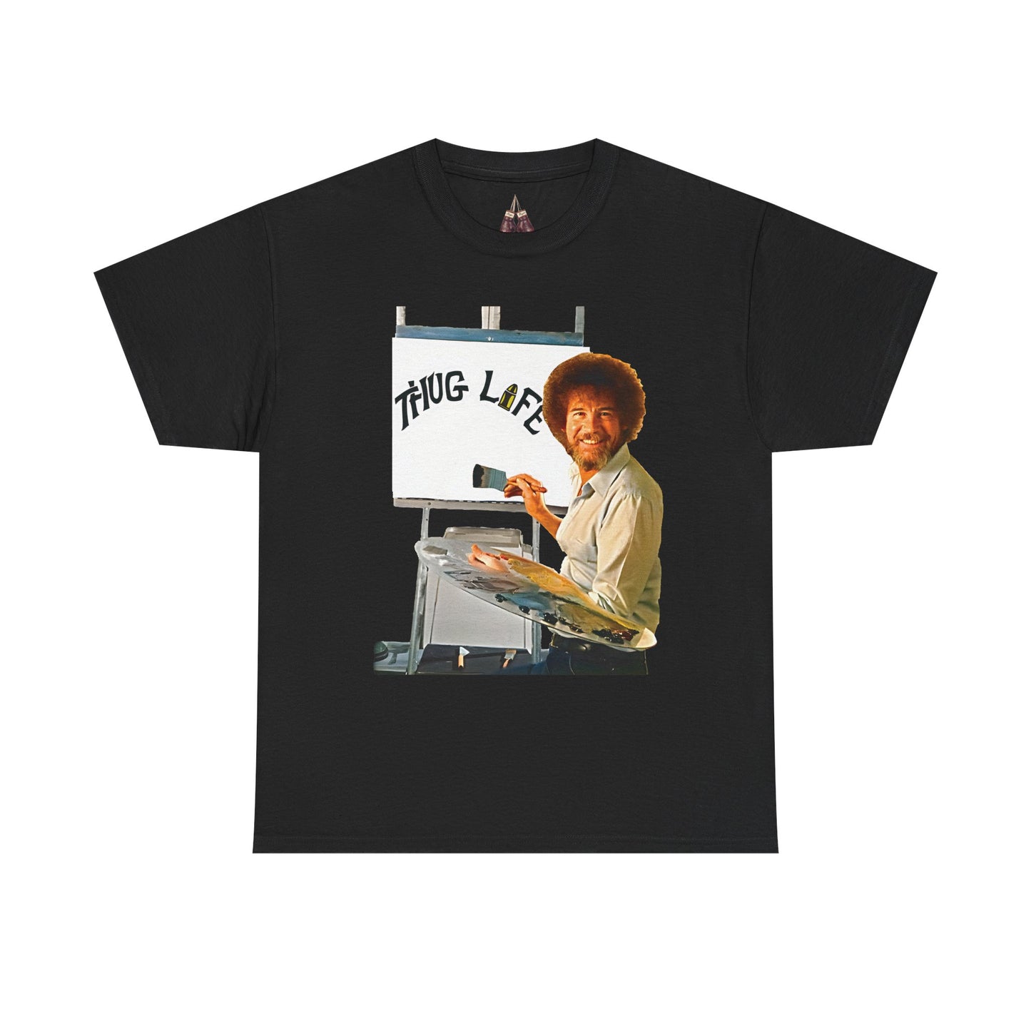 Bob Ross X Thug Life- Unisex HeavyWeight Cotton Tee - Kings Origin Apparel