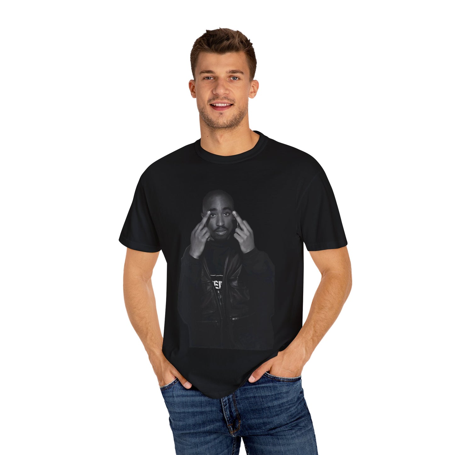 Tupac PAC- Unisex Garment-Dyed Heavyweight T-shirt - Kings Origin Apparel