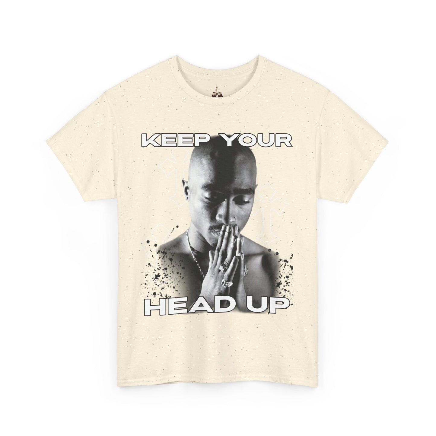 Tupac Hip Hop Shirt Unisex Heavy Cotton Tee - "Keep Your Head Up" T-Shirt for Motivation & Inspiration, Perfect Gift for Music Lovers, Streetwear, - Kings Origin Apparel