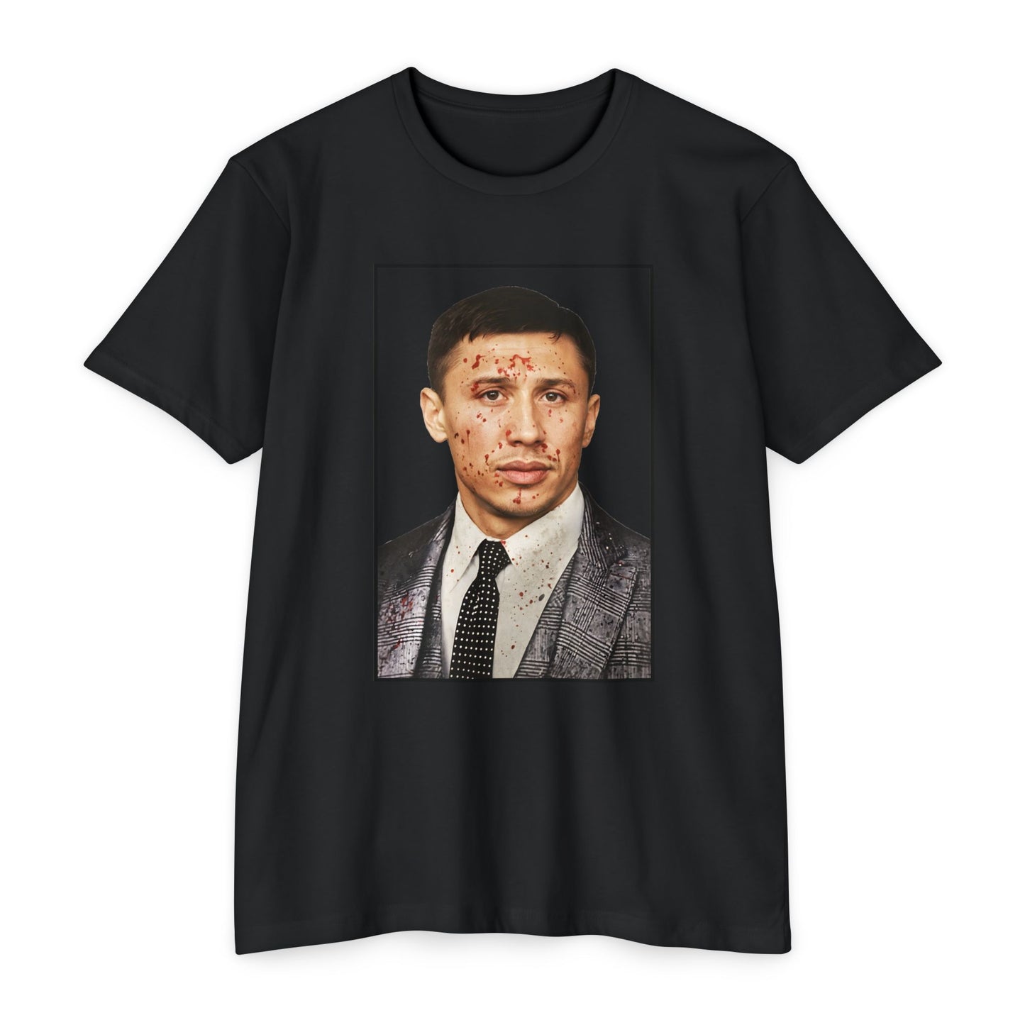 Gennady Golovkin GGG Blood Splatter Boxing Unisex CVC Cotton Blend Jersey T-shirt - Kings Origin Apparel