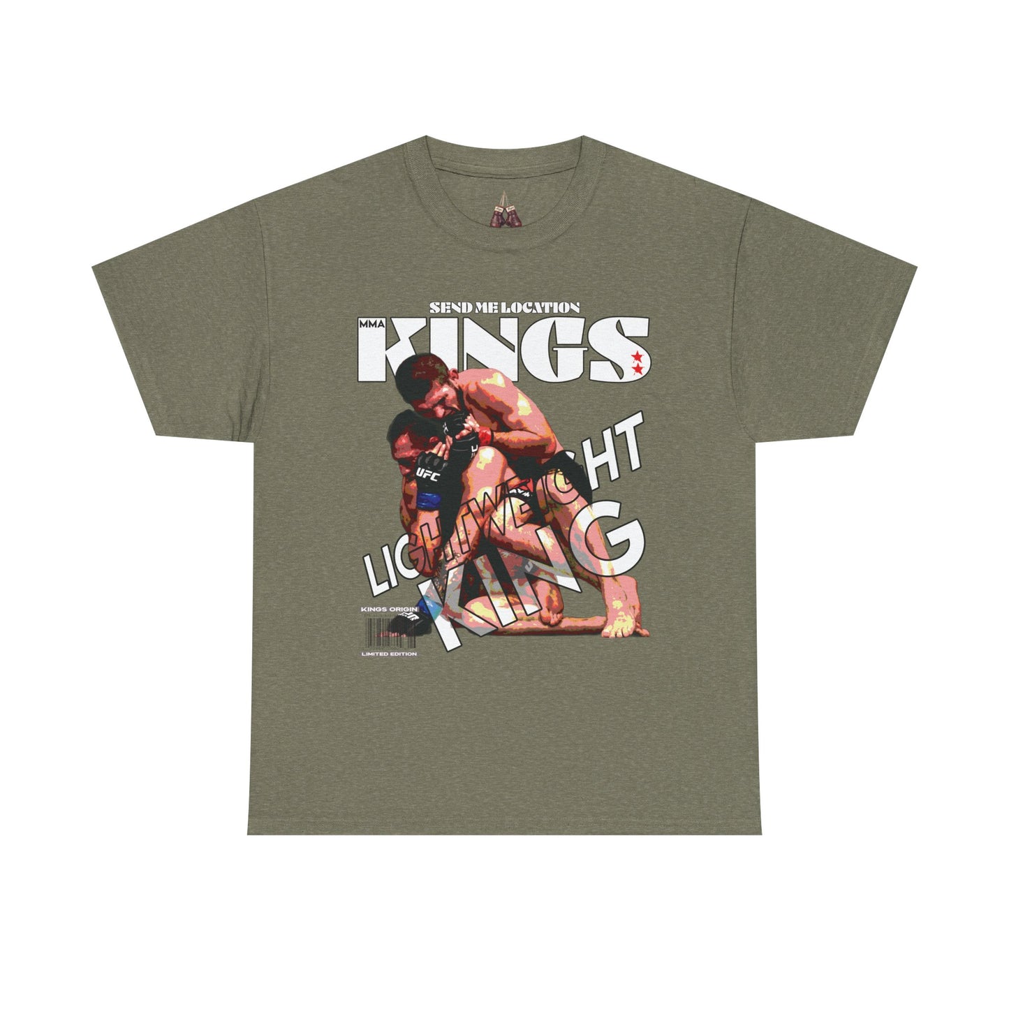 Khabib KINGS Graphic Tee, Unisex Heavy Cotton Shirt, Retro Style Tee for UFC Fans, Gift for Wrestlers, Unisex fight gear - Kings Origin Apparel