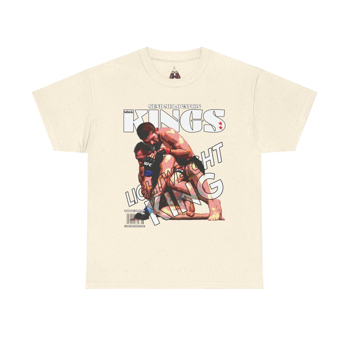 Khabib KINGS Graphic Tee, Unisex Heavy Cotton Shirt, Retro Style Tee for UFC Fans, Gift for Wrestlers, Unisex fight gear - Kings Origin Apparel