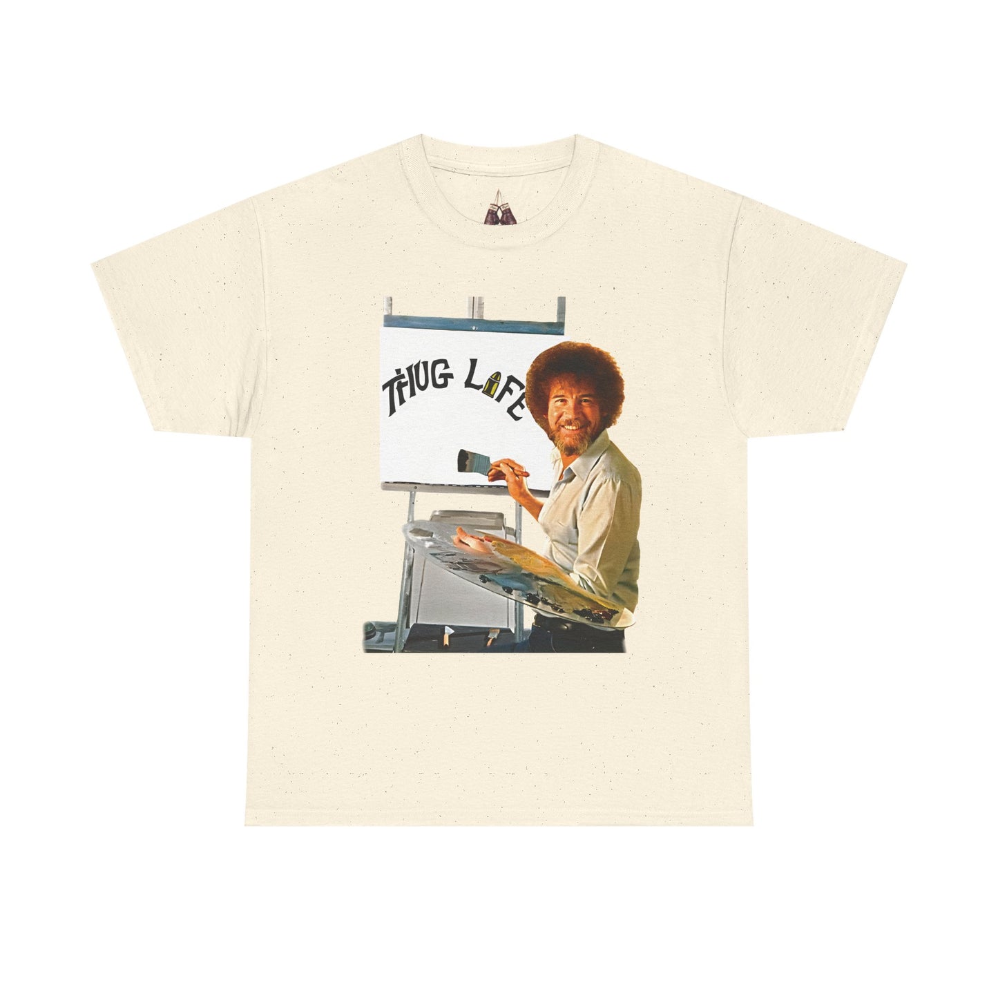 Bob Ross X Thug Life- Unisex HeavyWeight Cotton Tee - Kings Origin Apparel