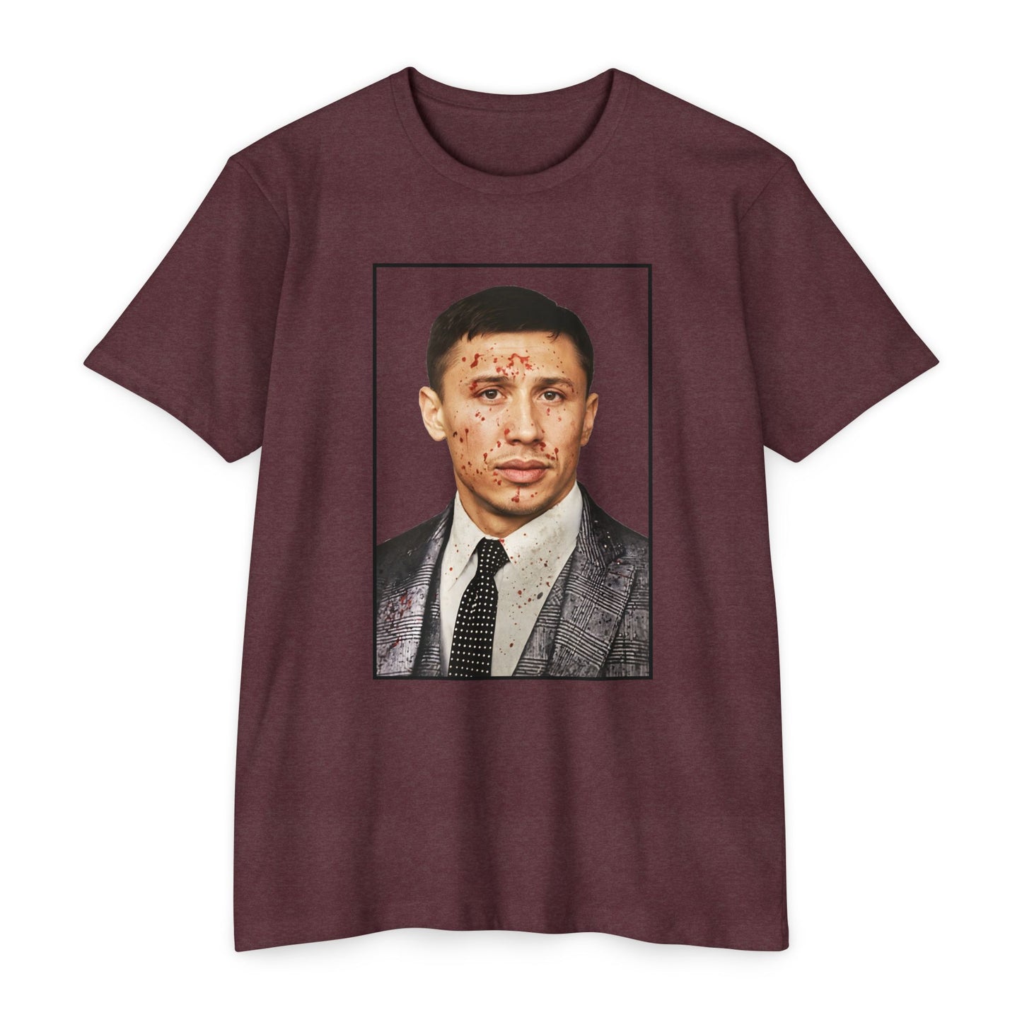 Gennady Golovkin GGG Blood Splatter Boxing Unisex CVC Cotton Blend Jersey T-shirt - Kings Origin Apparel