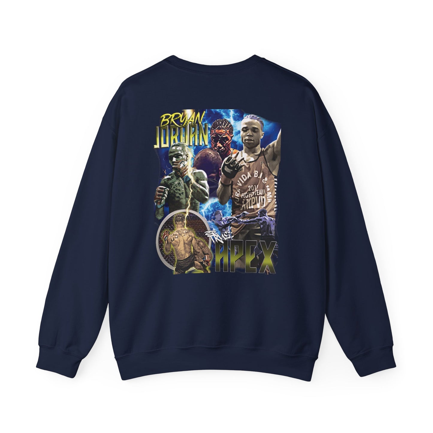 Bryan Jordan Apex MMA Sweatshirt Front and Back