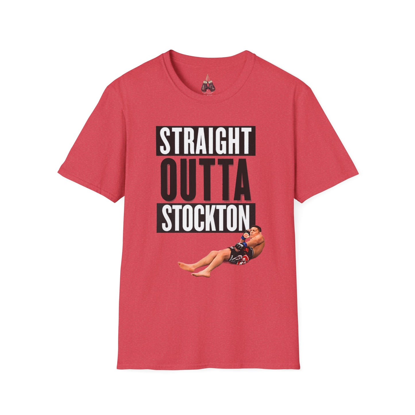 Straight Outta Stockton Unisex Softstyle T-Shirt, Show your unwavering support for Nick Diaz with this premium quality shirt - Kings Origin Apparel