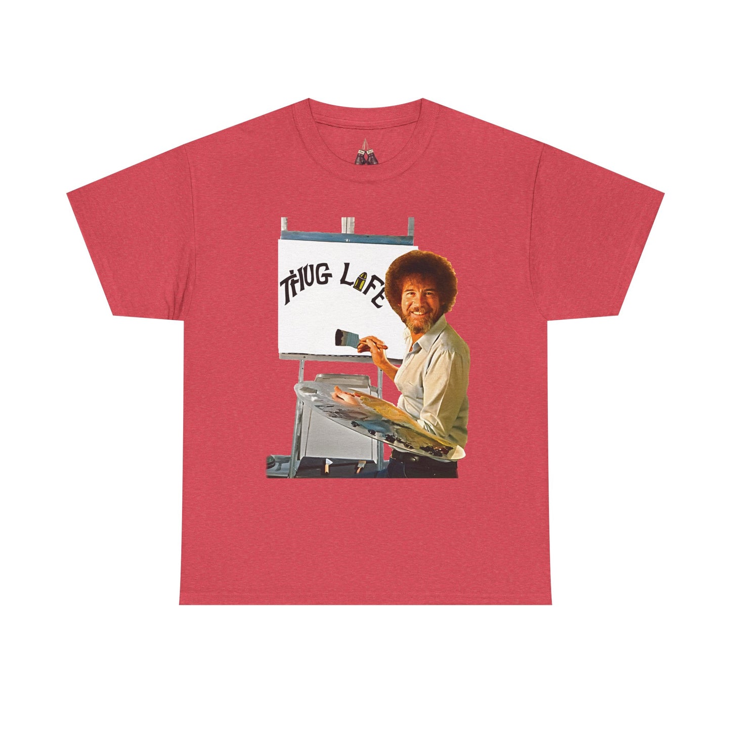 Bob Ross X Thug Life- Unisex HeavyWeight Cotton Tee - Kings Origin Apparel