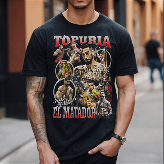 Topuria El Matador Topuria Bootleg MMA Tee - Kings Origin Apparel
