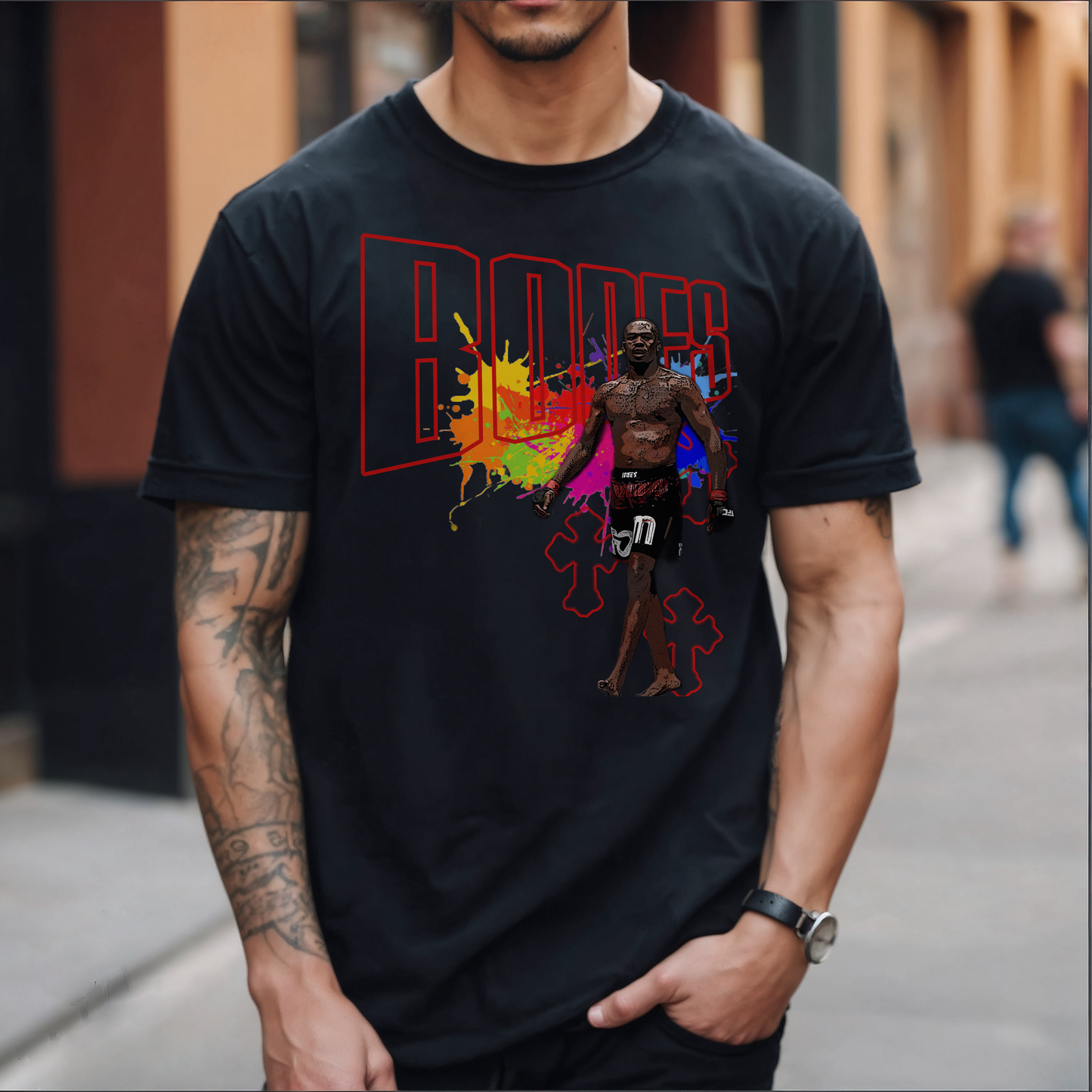 Jon Bones Jones Unisex Heavyweight Cotton Tee - Artist Graphic Tee - Kings Origin Apparel