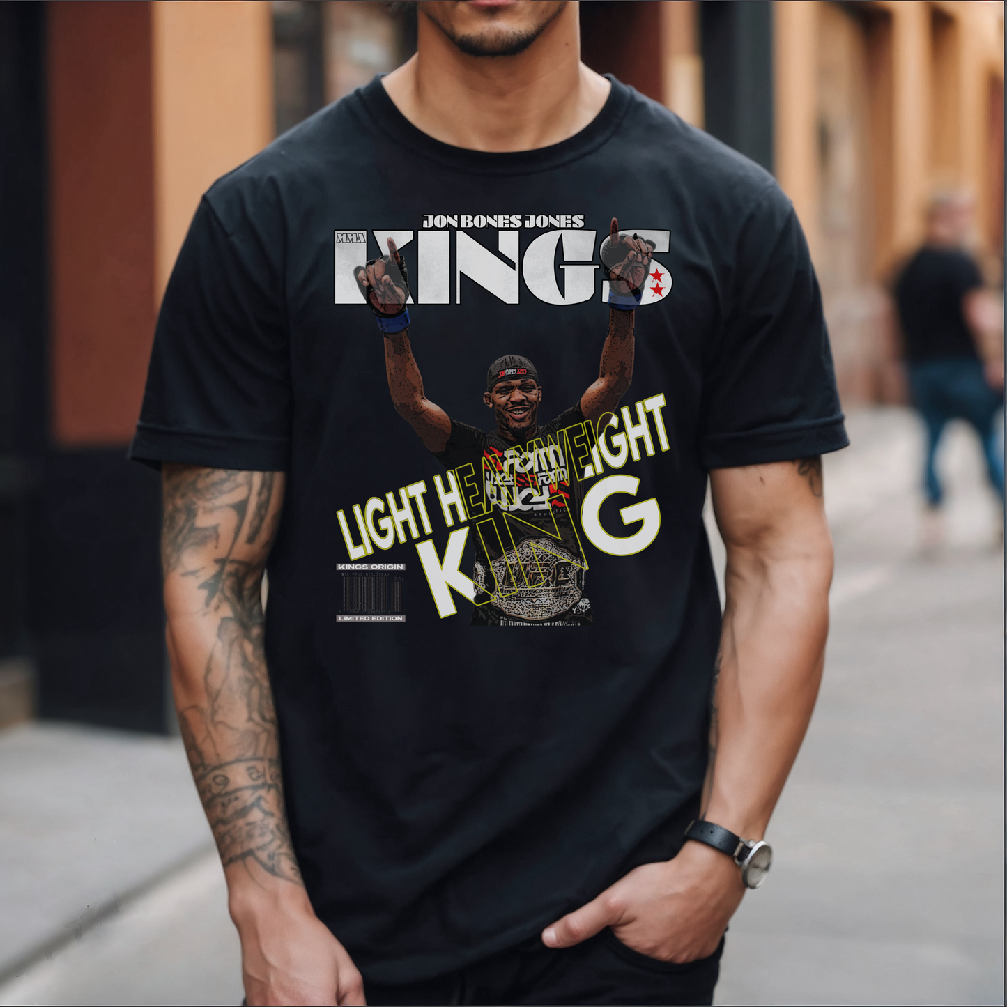 Jon Jones UFC King Graphic Unisex Heavyweight Cotton Tee
