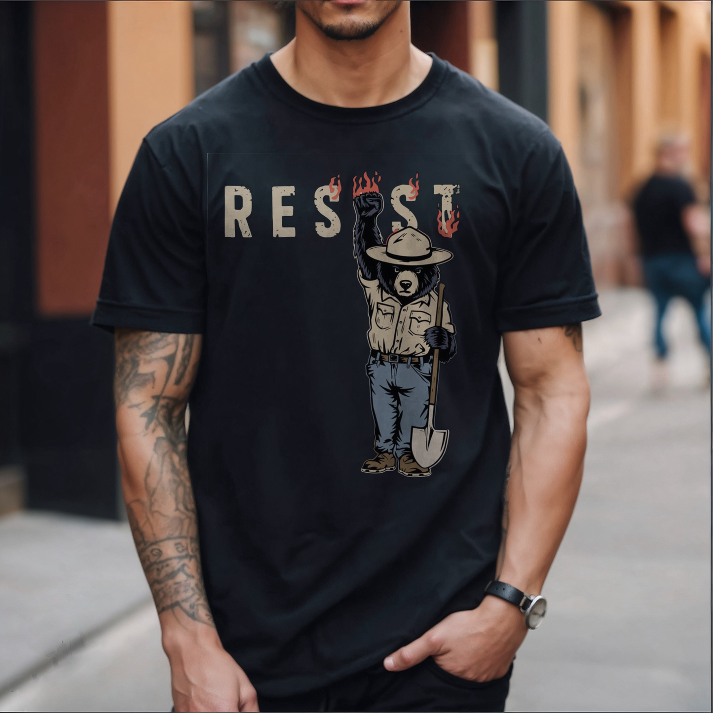 Bear Resist Shirt, Smokey The Resist Bear Nation Park T-shirt