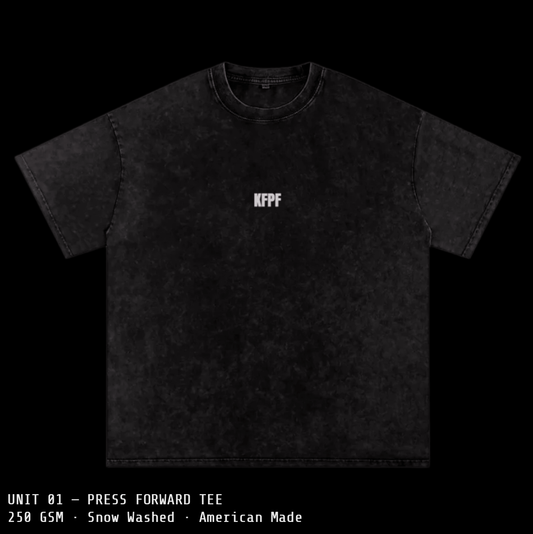 Press Forward Snow Washed Oversized Cotton T-Shirt - Kings Origin Apparel