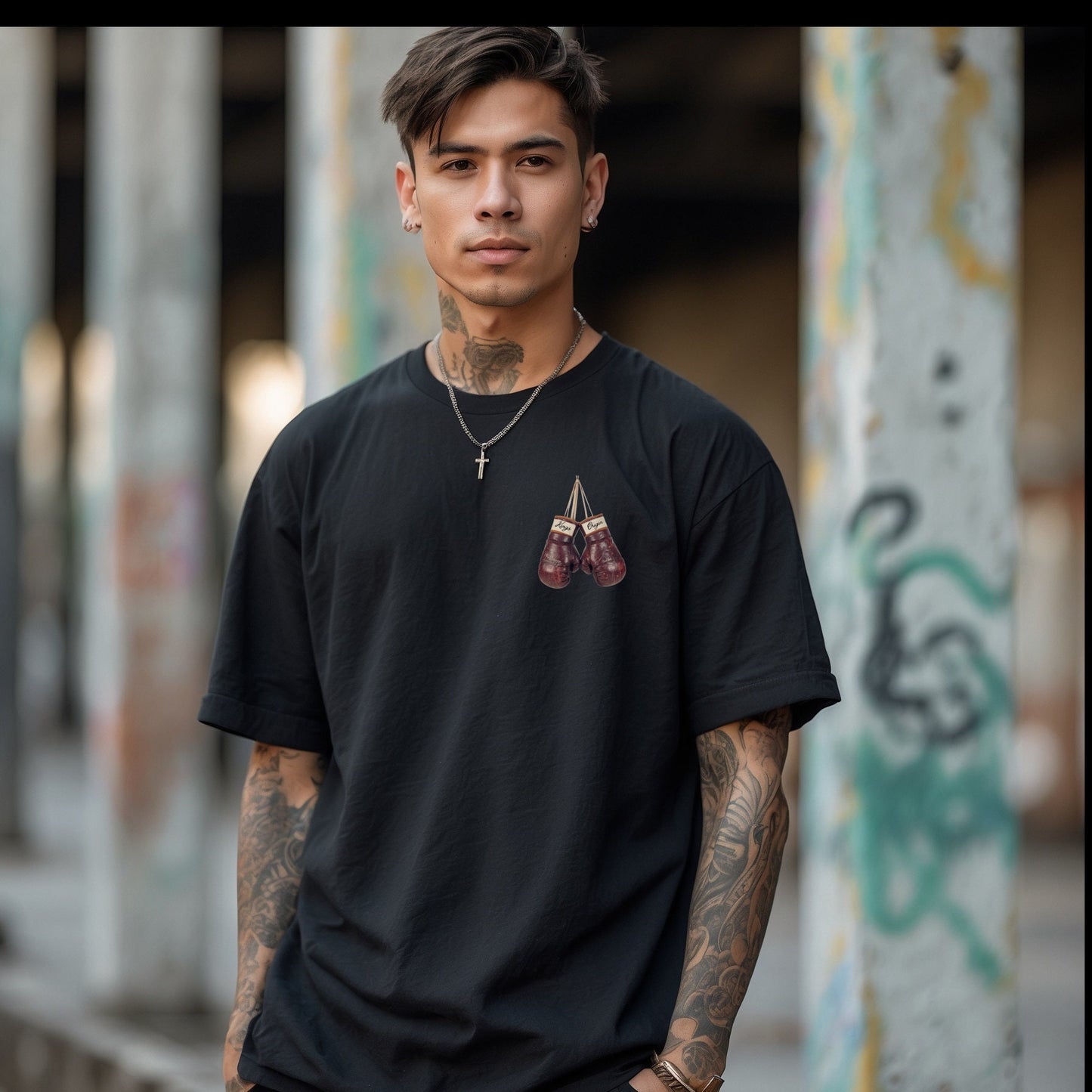 Vintage Boxing Anime front Shirt: Retro Manga graphic tee, Sport 90s Anime Lovers, Boxing GYM Animation t-shirt, Graphic Anime Unisex Shirt - Kings Origin Apparel