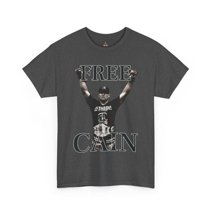 Free Cain V Graphic Tee - Unisex Heavy Cotton Shirt, Casual Wear, Streetwear, Gift for Activists, Statement Tee, Trendy Apparel - Kings Origin Apparel