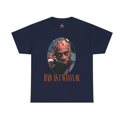 Dennis Rodman- The Worm Unisex Heavyweight Cotton Tee - "Bad As I Wanna Be" Graphic Shirt