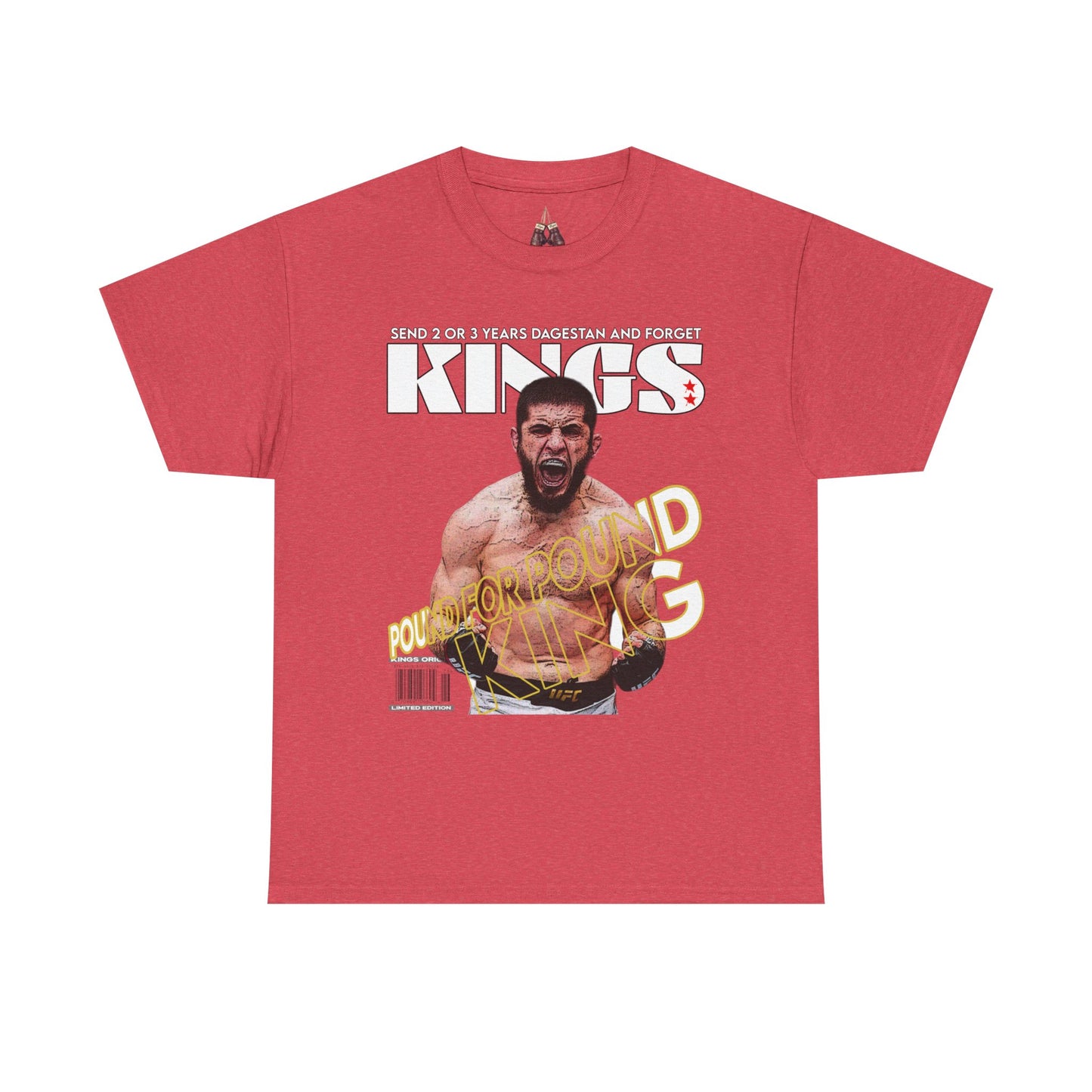 Islam Makhachev Graphic Tee, UFC Fan Shirt, Unisex Heavyweight Cotton Top - Kings Origin Apparel