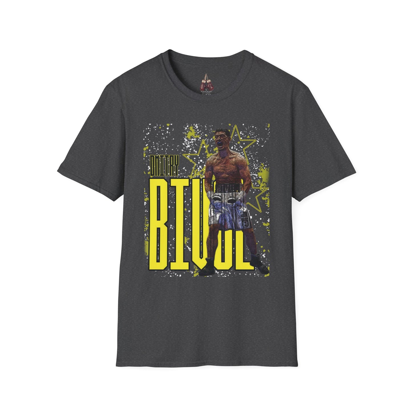 Dmitry Bivol Unisex Softstyle T-Shirt, Fun Graphic Tee, Casual Wear, Gift for Sports Fans, Unique Statement Shirt, Everyday Style