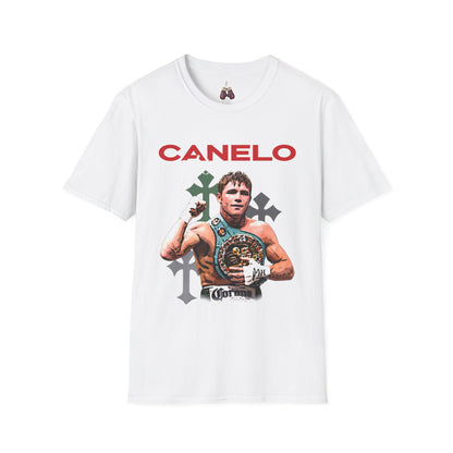 Canelo Alvarez Unisex Softstyle T-Shirt, Sports Fan Apparel, Boxing Gift, Casual Wear, Birthday Present, Concert Outfit