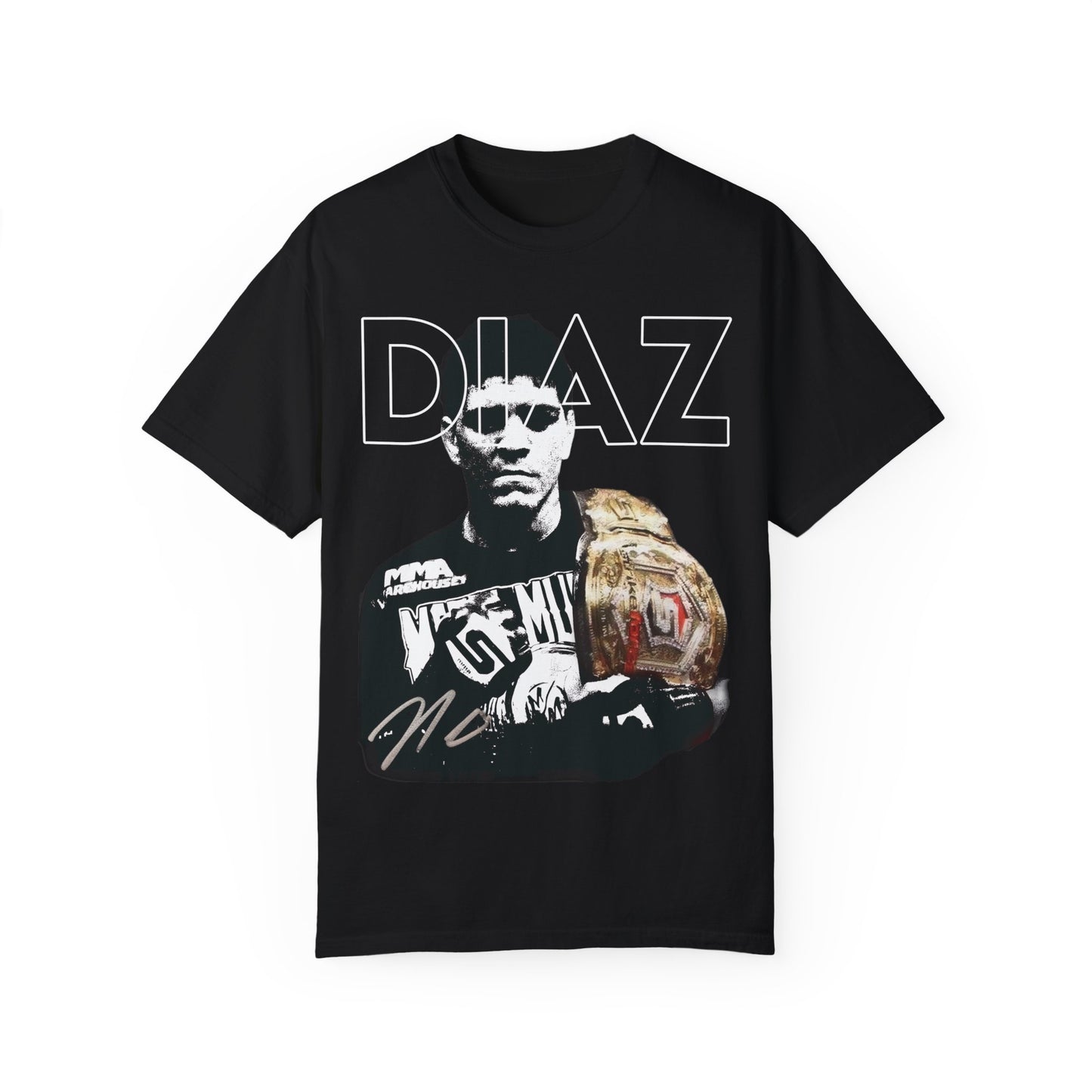 Nick Diaz Strikeforce Champion Black & White T-Shirt - Vintage MMA Legend Tee - Diaz Army Apparel - Kings Origin Apparel