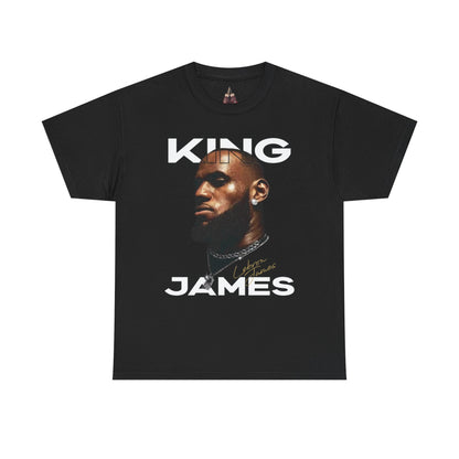 King James Graphic Tee, Unisex Heavy Cotton Tee, Basketball Fan Shirt, Gift for Sports Lovers, Stylish Casual Wear, Sports Apparel - Kings Origin Apparel