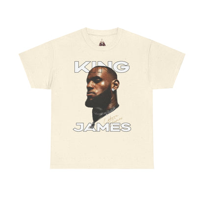 King James Graphic Tee, Unisex Heavy Cotton Tee, Basketball Fan Shirt, Gift for Sports Lovers, Stylish Casual Wear, Sports Apparel - Kings Origin Apparel