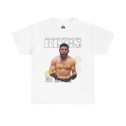 Islam Makhachev Graphic Tee, UFC Fan Shirt, Unisex Heavyweight Cotton Top - Kings Origin Apparel
