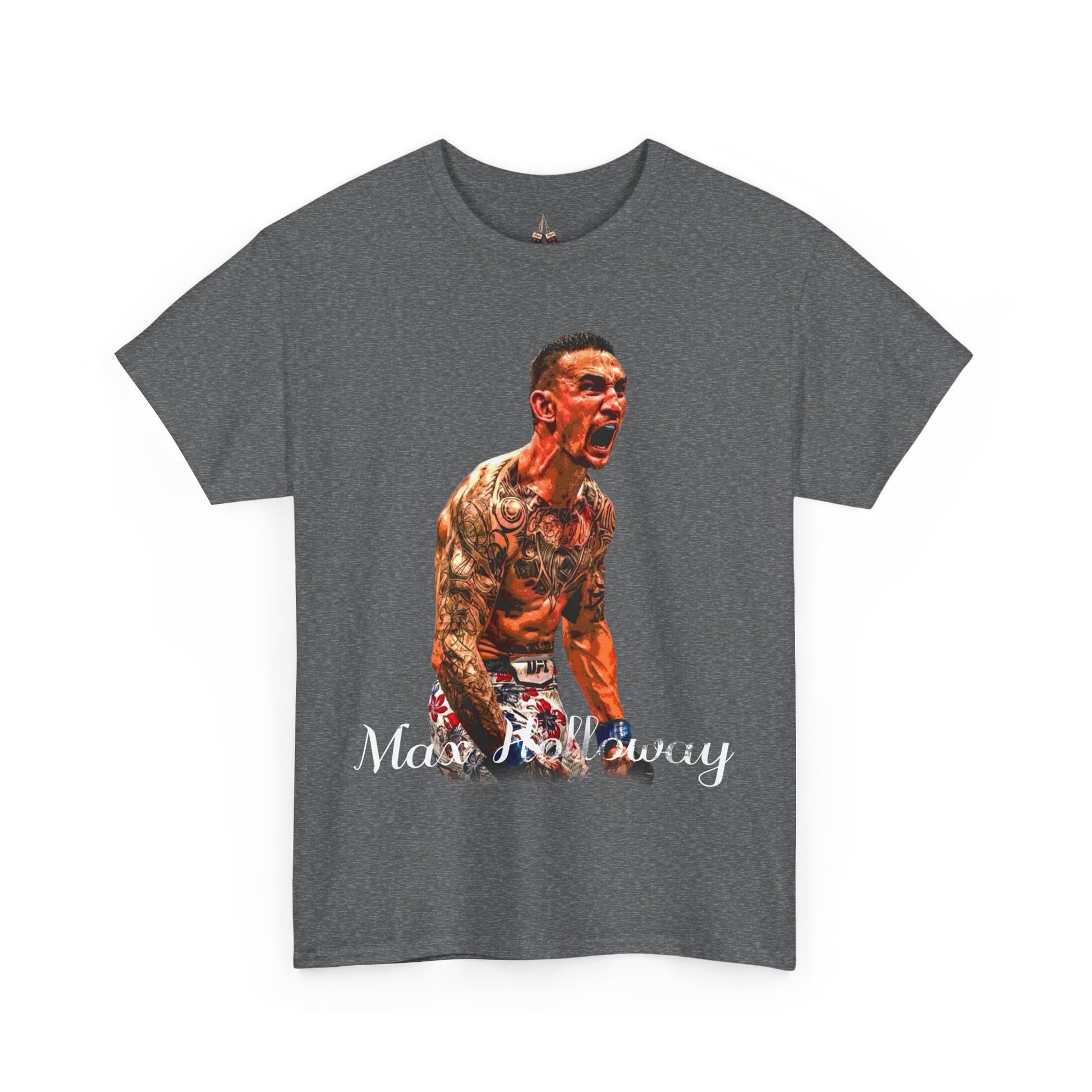 Max Holloway Graphic Tee for UFC Fans, Unisex Heavy Cotton Tee, Workout Shirt, Gym Apparel, Sports Gift, Performance Wear - Kings Origin Apparel