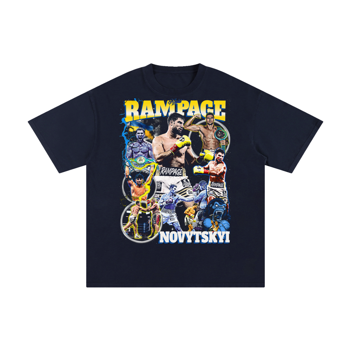 Andrii Novytskyi Unisex Pure Cotton World Tour Fight T-Shirt