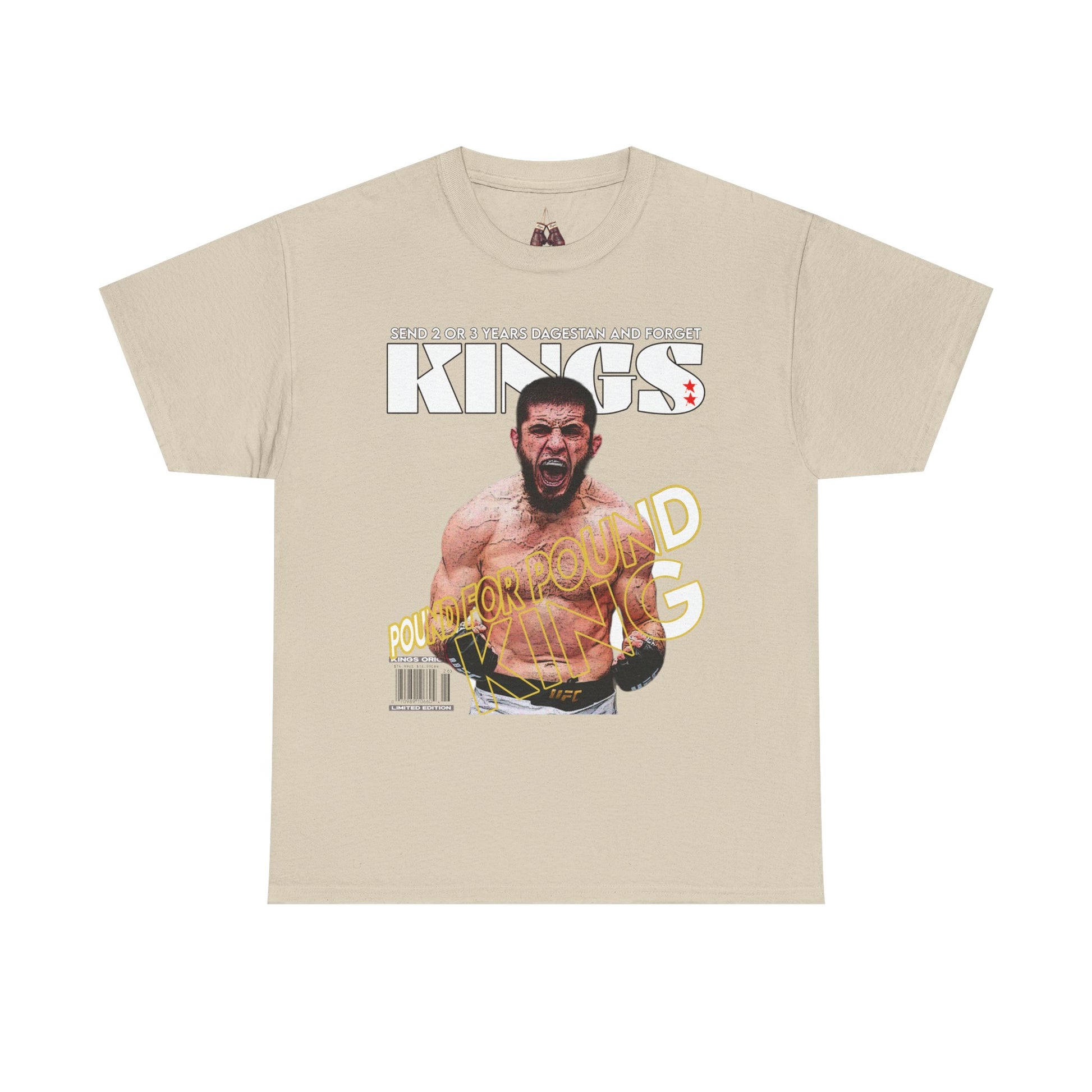 Islam Makhachev Graphic Tee, UFC Fan Shirt, Unisex Heavyweight Cotton Top - Kings Origin Apparel