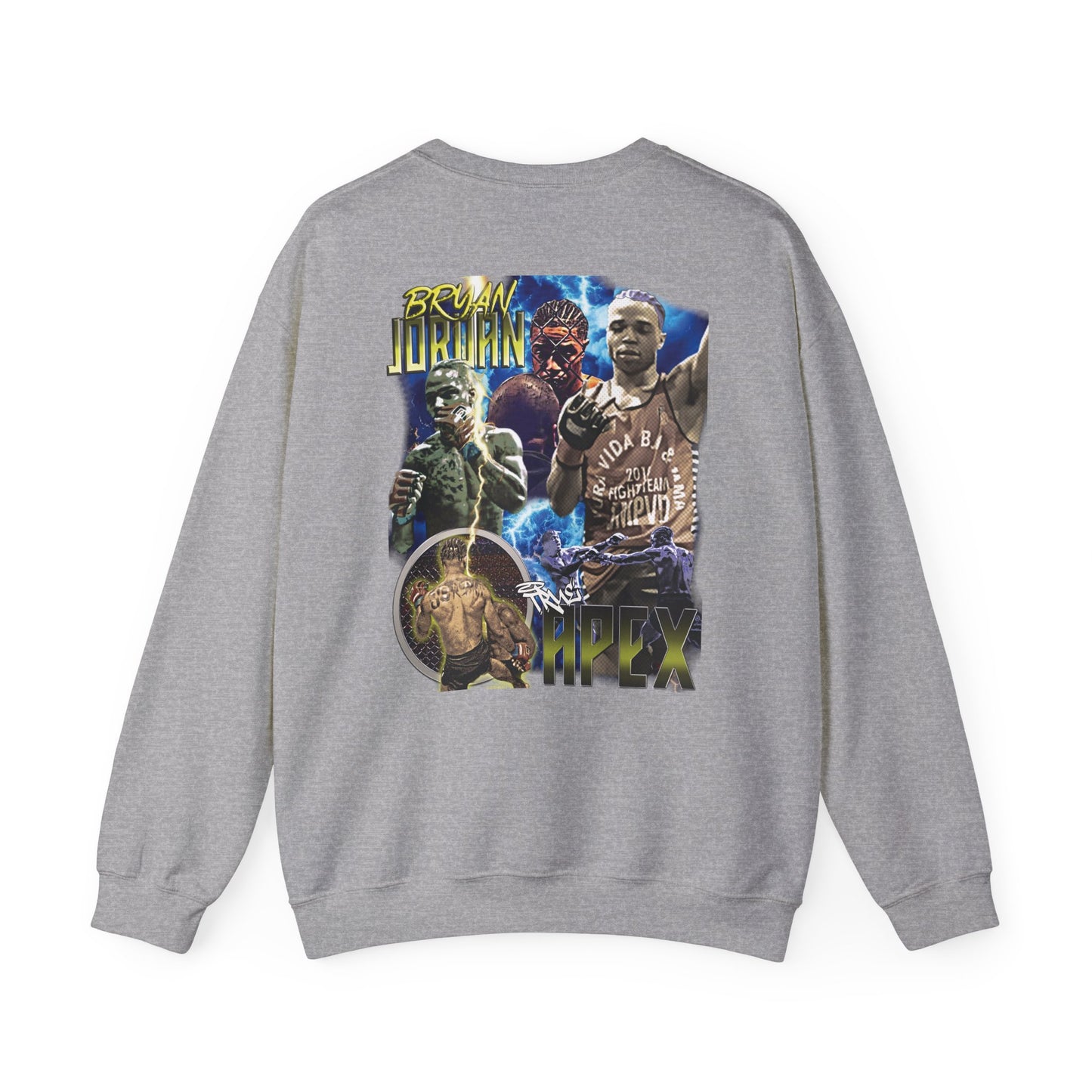 Bryan Jordan Apex MMA Sweatshirt Front and Back