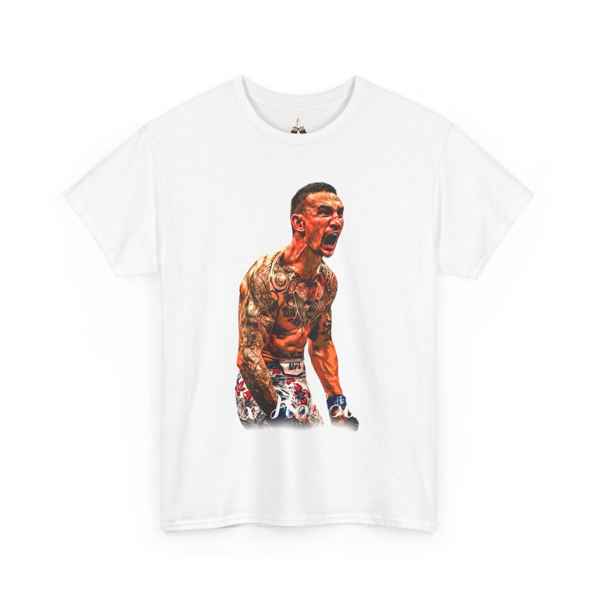 Max Holloway Graphic Tee for UFC Fans, Unisex Heavy Cotton Tee, Workout Shirt, Gym Apparel, Sports Gift, Performance Wear - Kings Origin Apparel