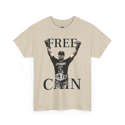 Free Cain V Graphic Tee - Unisex Heavy Cotton Shirt, Casual Wear, Streetwear, Gift for Activists, Statement Tee, Trendy Apparel - Kings Origin Apparel