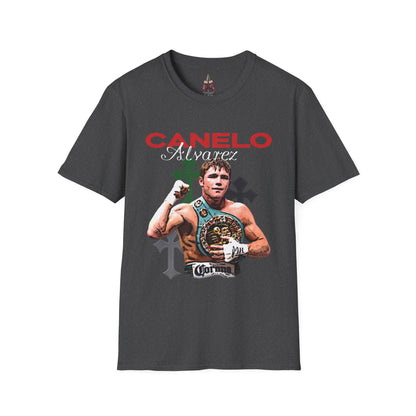 Canelo Alvarez Unisex Softstyle T-Shirt, Sports Fan Apparel, Boxing Gift, Casual Wear, Birthday Present, Concert Outfit