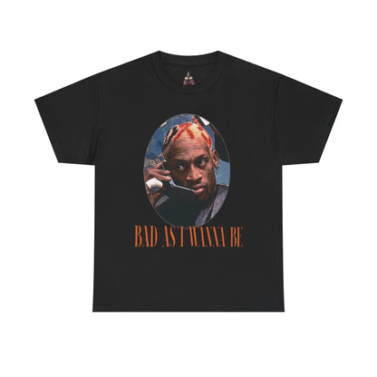 Dennis Rodman- The Worm Unisex Heavyweight Cotton Tee - "Bad As I Wanna Be" Graphic Shirt