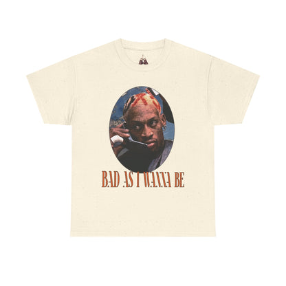 Dennis Rodman- The Worm Unisex Heavyweight Cotton Tee - "Bad As I Wanna Be" Graphic Shirt
