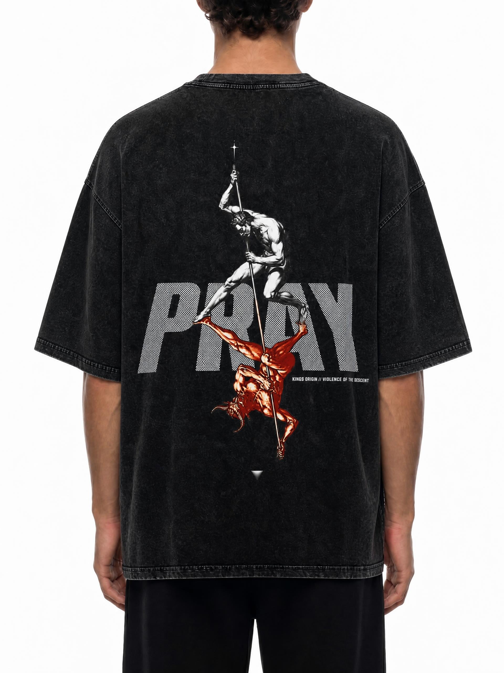 Snow Washed Oversized Cotton T-Shirt - Kings Origin Apparel