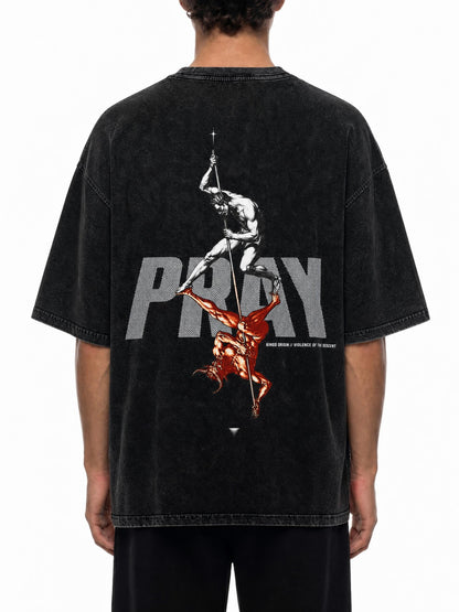 Snow Washed Oversized Cotton T-Shirt - Kings Origin Apparel