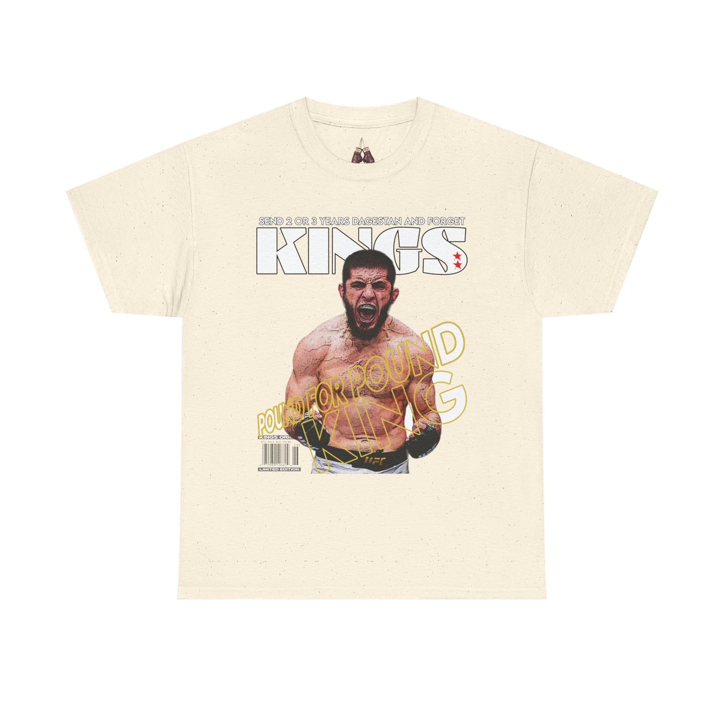 Islam Makhachev Graphic Tee, UFC Fan Shirt, Unisex Heavyweight Cotton Top - Kings Origin Apparel