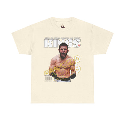 Islam Makhachev Graphic Tee, UFC Fan Shirt, Unisex Heavyweight Cotton Top - Kings Origin Apparel